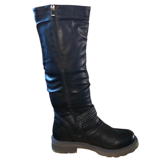 WANDERLUST FIONA3 wide cafe vegan leather knee high winter boots NIB 8.5W - Picture 5 of 16